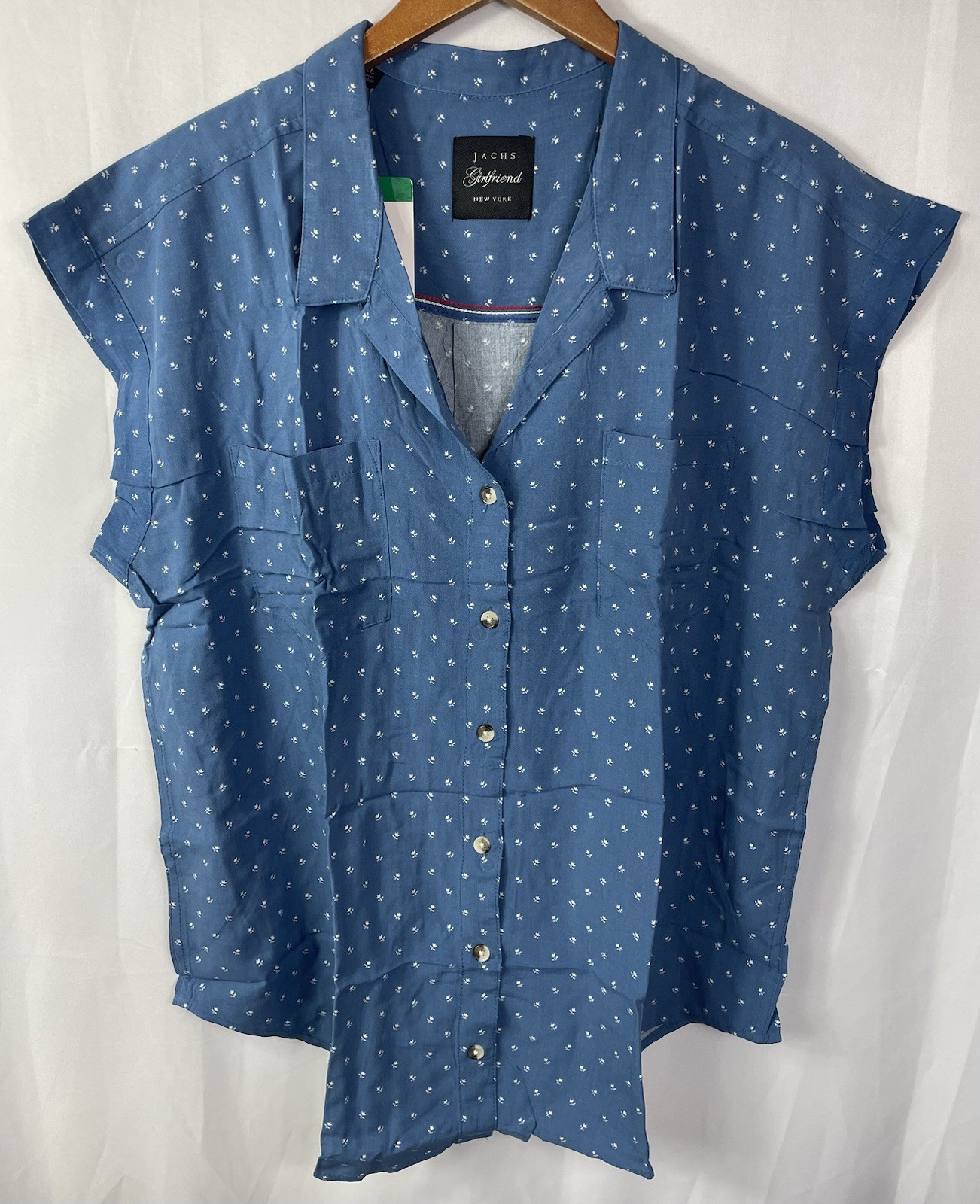 Jachs Girlfriend Ladies Short Sleeve Loose Fit Blouse Pick Your Size & Color NWT