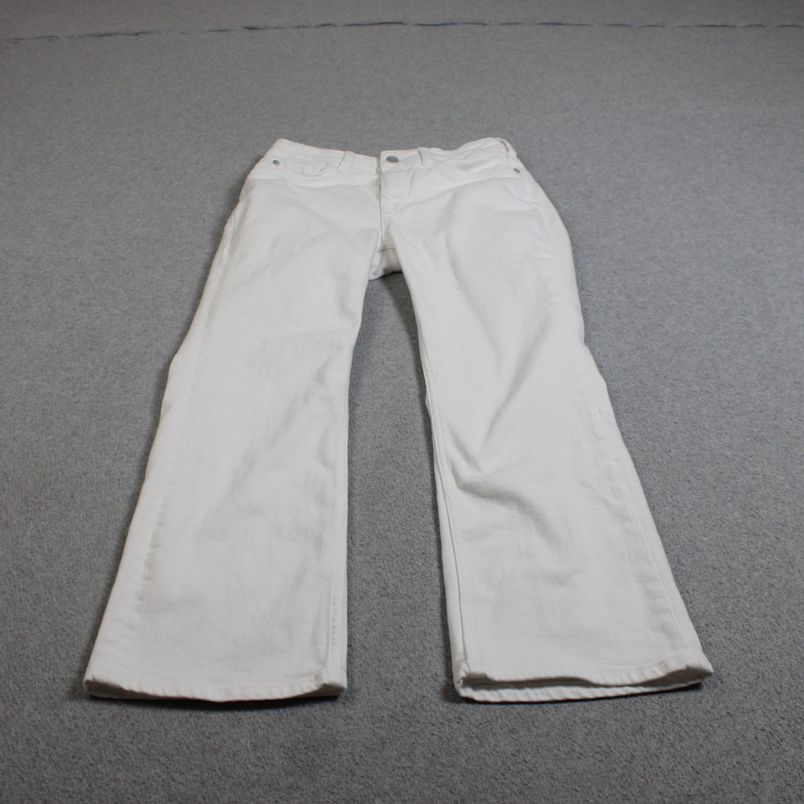 Pilcro Jean Women 25P White Light Wash Straight Leg Petite Stretch Denim Coastal