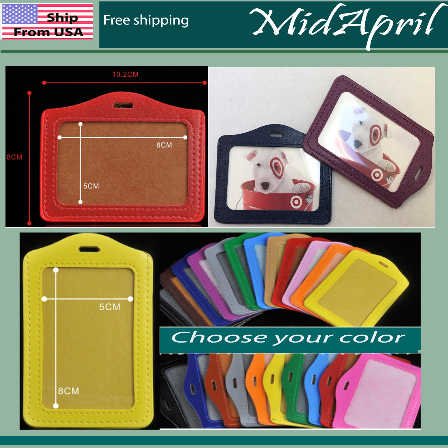 ID Badge Identity card Bank Card Holder Case Cover