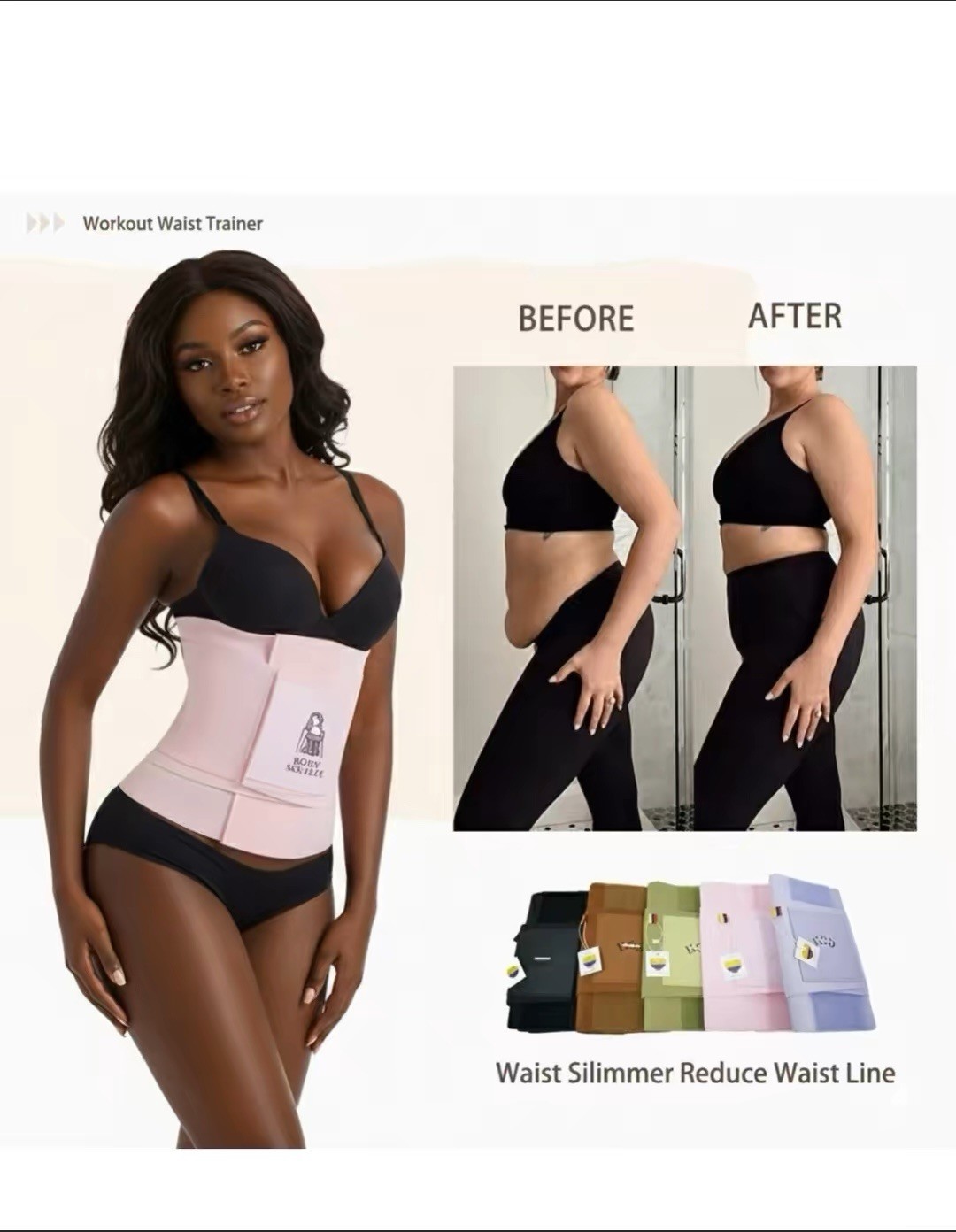 women waist trainer Tummy Control Belt body Shaper Slimming Corset (S-XL)