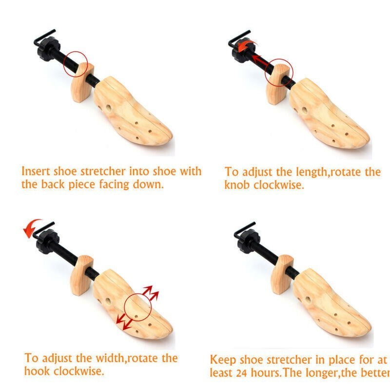2-Way Wooden Adjustable Shoe Stretcher Expander Men Women Boot Size US 9-13