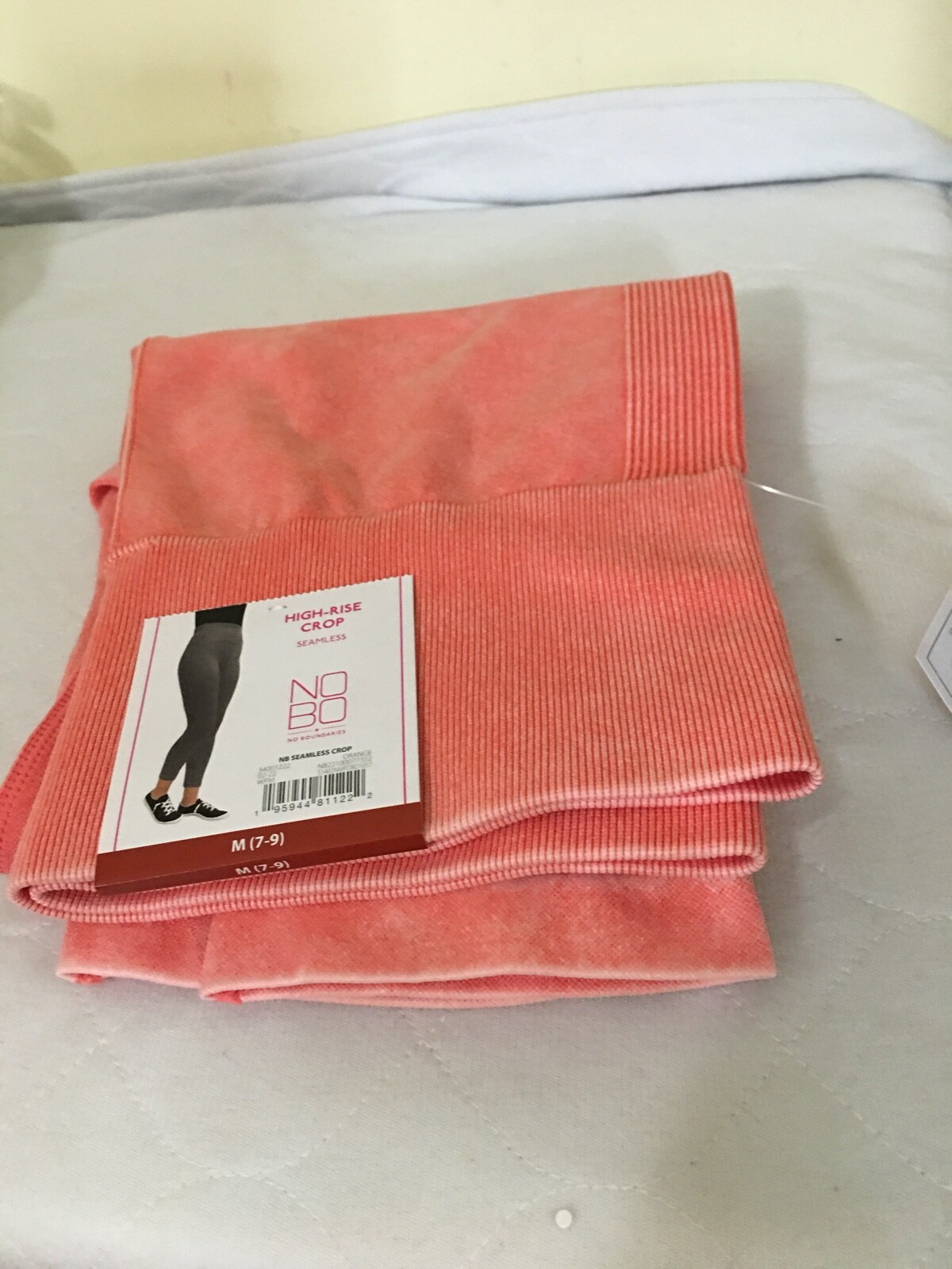 New No Boundaries High Rise Seamless Crop Leggings Women Junior Orange Many size