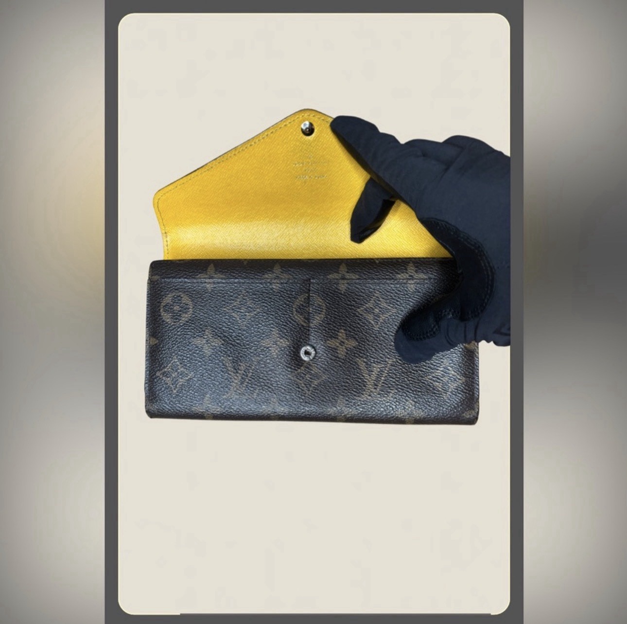 Louis Vuitton Monogram Yellow & Brown Small Crossbody Wallet Chain Strap Snap