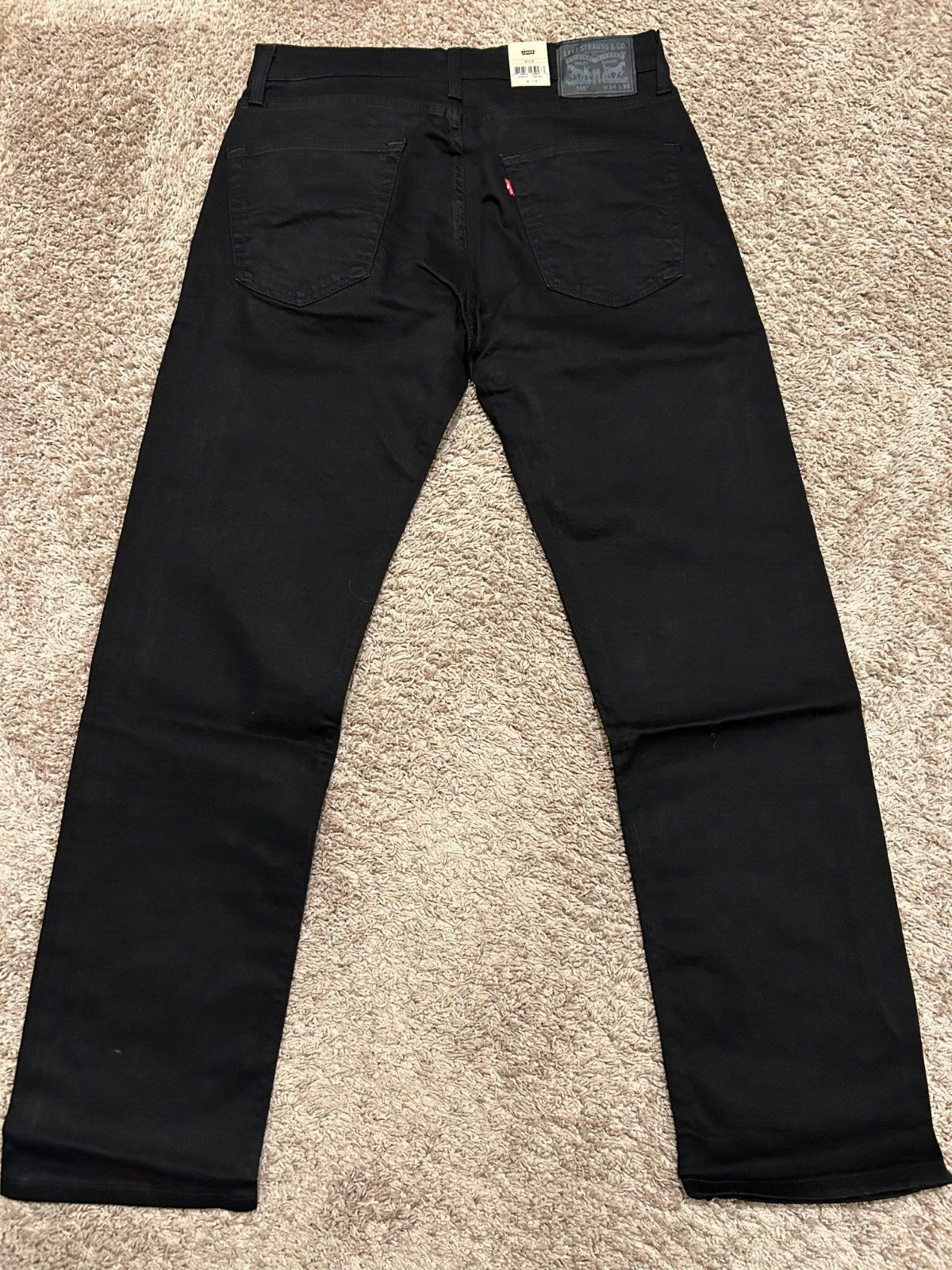 Levi’s 505 Jeans Regular Fit W/Stretch Black Size 34X32 NWT RT$69.5 1469 D18