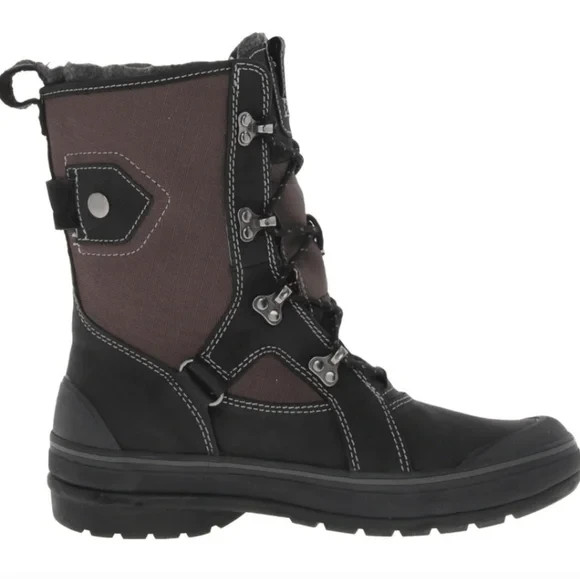 Clarks Water Proof Snow Boots Womens Muckers Squall Leather Black Size:5 M