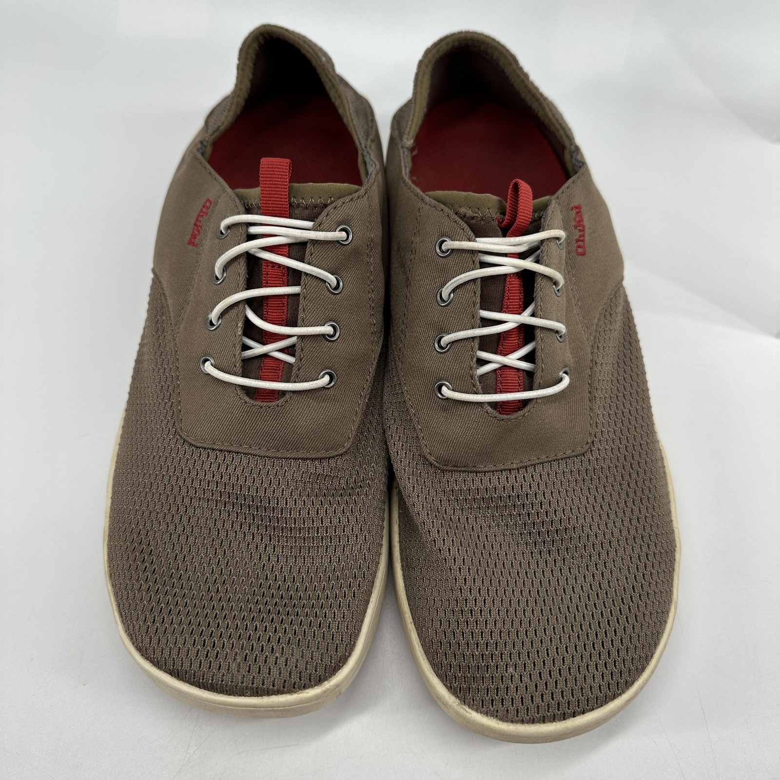 OluKai Nohea Moku Shoes Mens Size 9 Brown Mesh Boat Casual Sneakers Lightweight