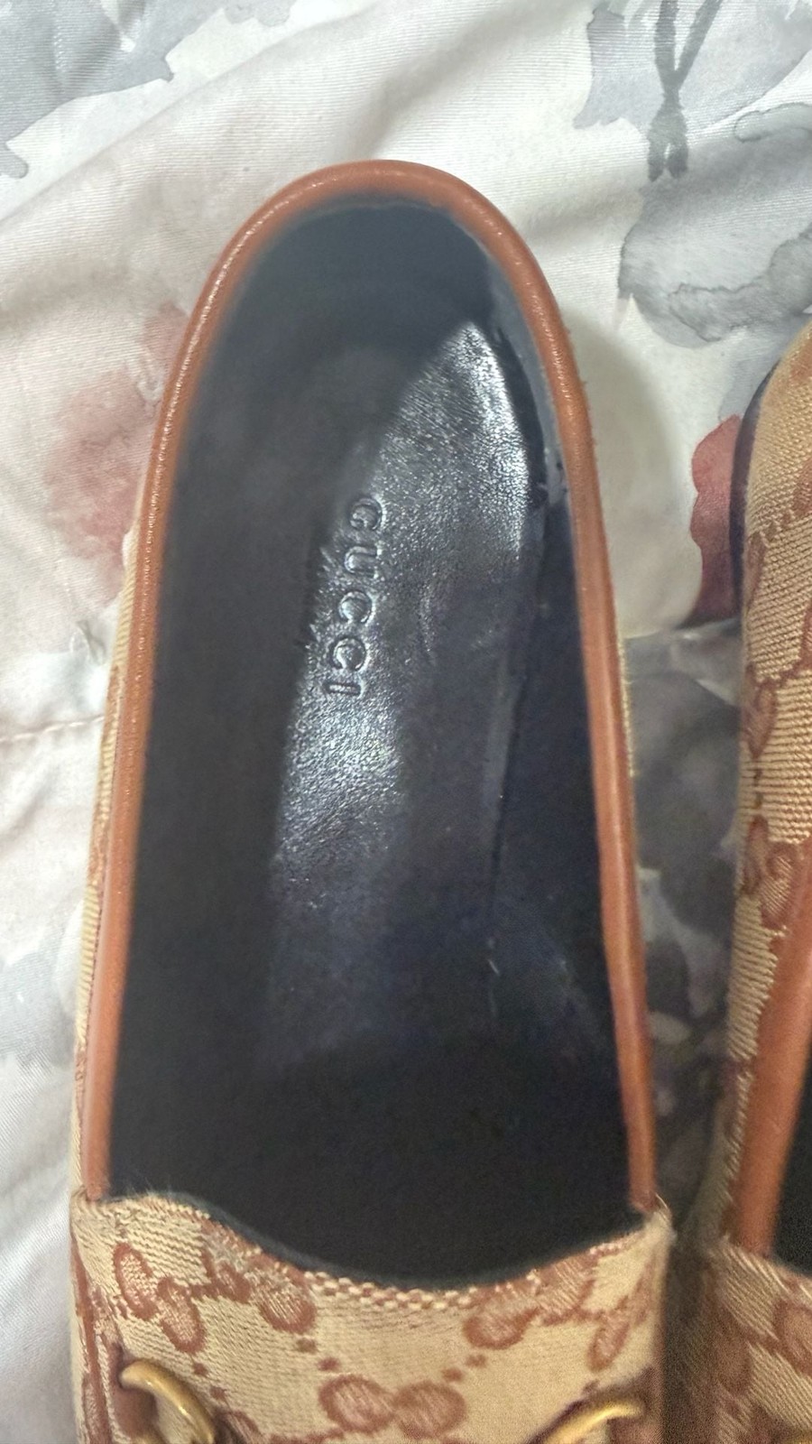 Gucci Jordaan GG Supreme Canvas Horsebit Loafers