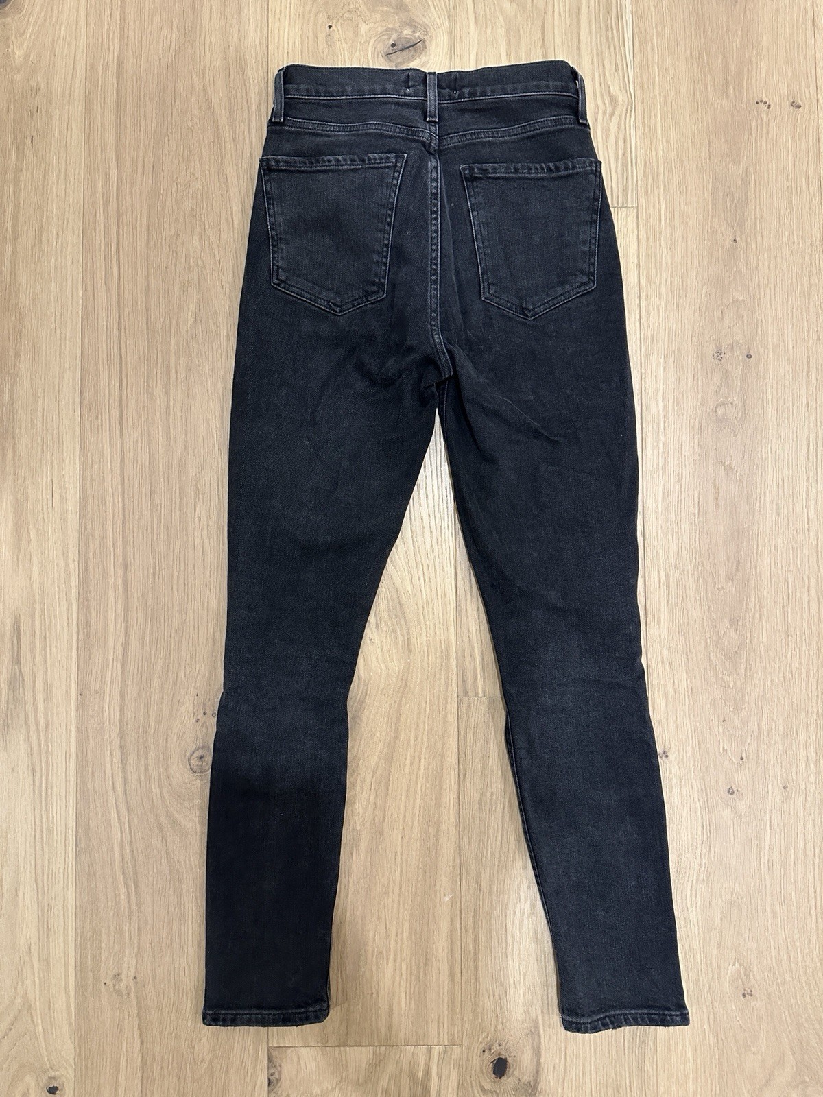 AGOLDE Nico Distressed High Waist Ankle Skinny Jean in Cassette size 24