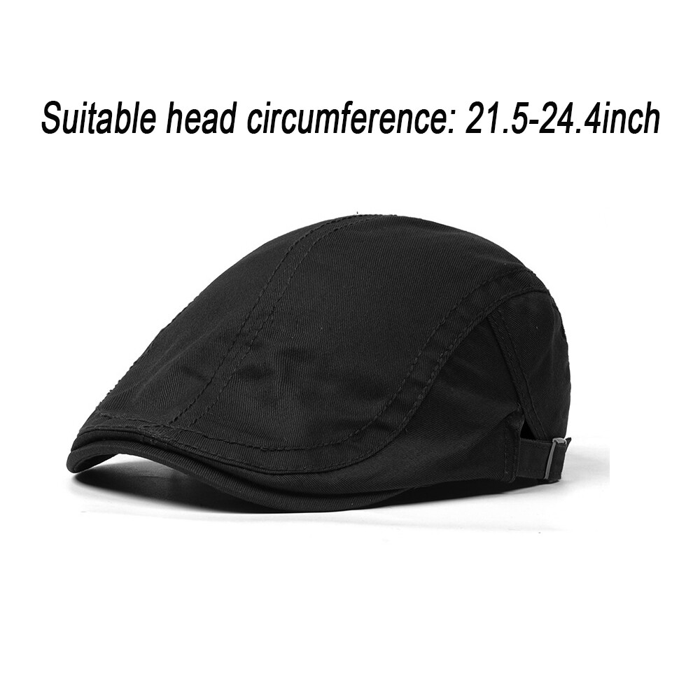 Solid Cotton Gatsby Cap Mens Ivy Hat Golf Driving Summer Sun Flat Cabbie Newsboy