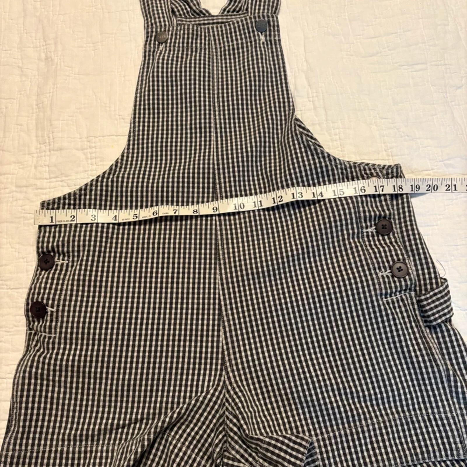 Vintage Esprit Gingham Shortalls/Overalls Size Medium