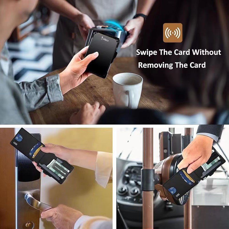Minimalist Slim Wallet for Men, Credit Card Holder & Money Clip Wallet for Men