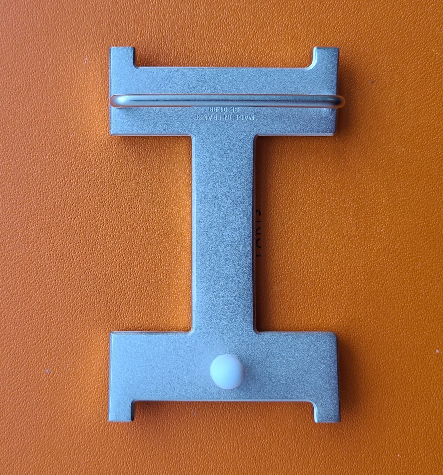 38mm H Silver Brushed Constance Belt Buckle