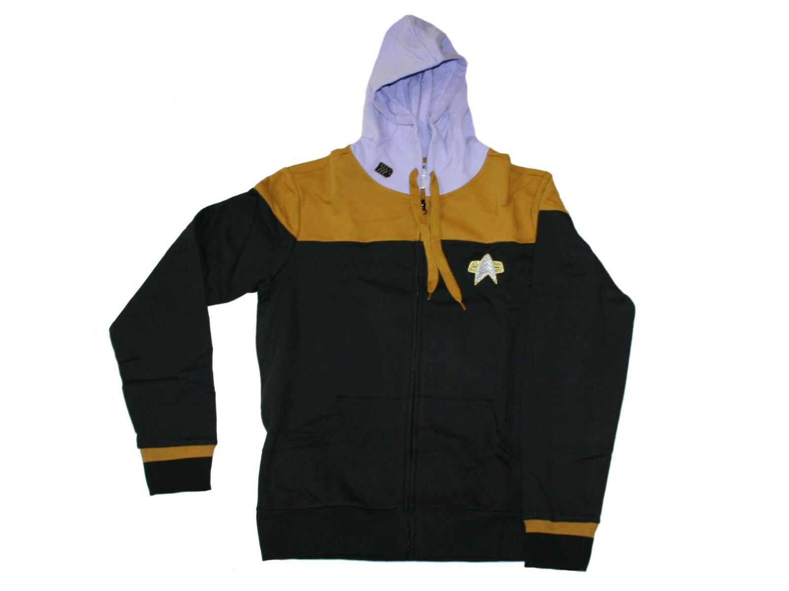 Star Trek Black & Gold Men’s Full Zip Hoodie Jacket NEW