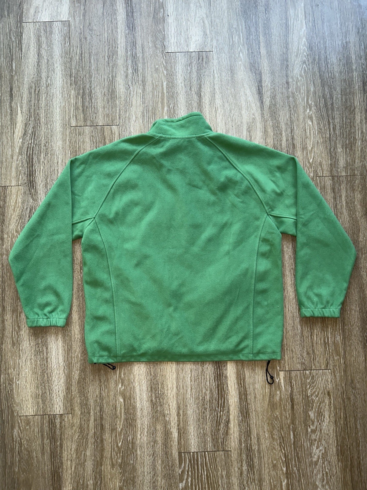 Men’s Green Fleece 1/4 Zip Pullover Sweatshirt M