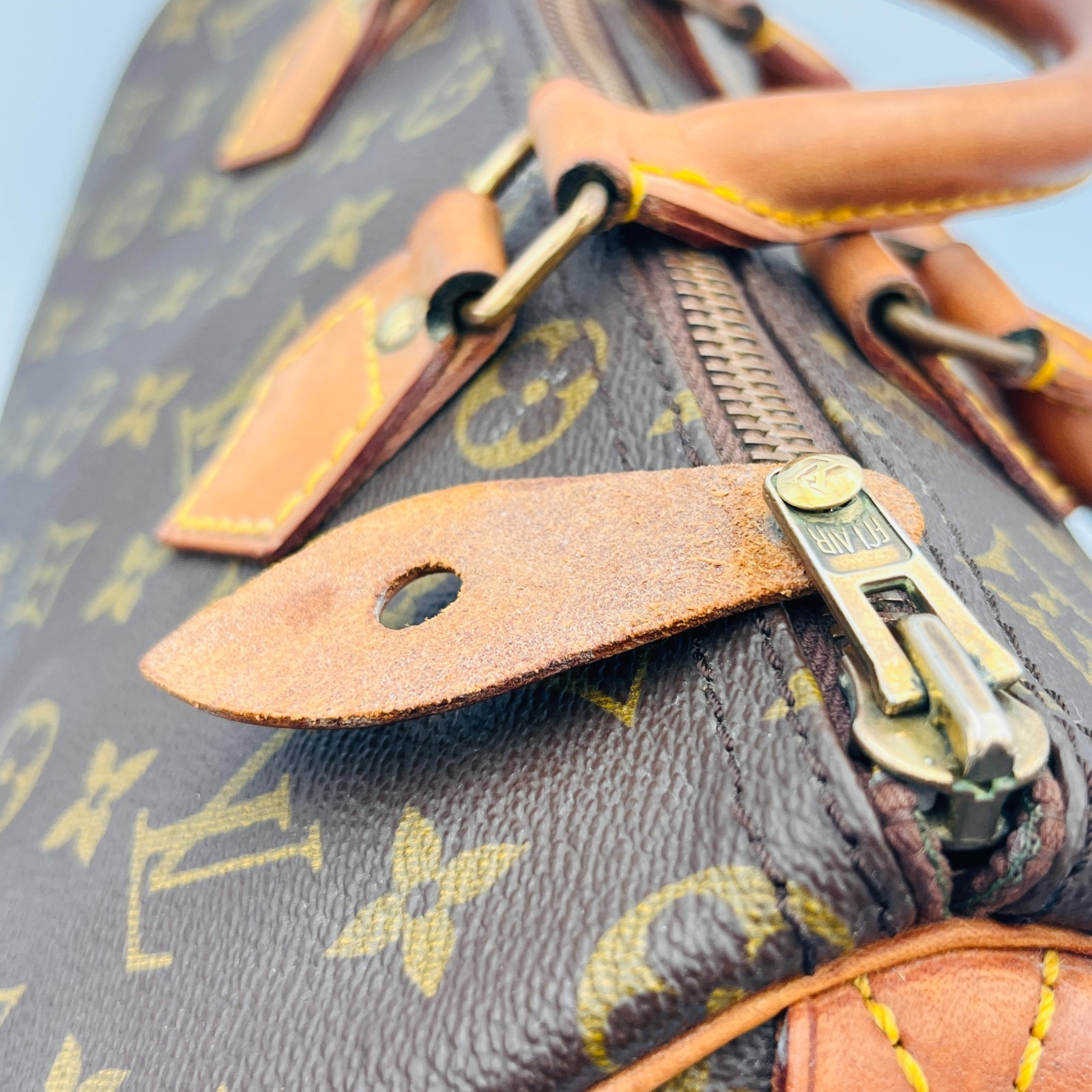 Auth LOUIS VUITTON Monogram Speedy 30 Handbag M41526 Vintage LV Pursh w/Key