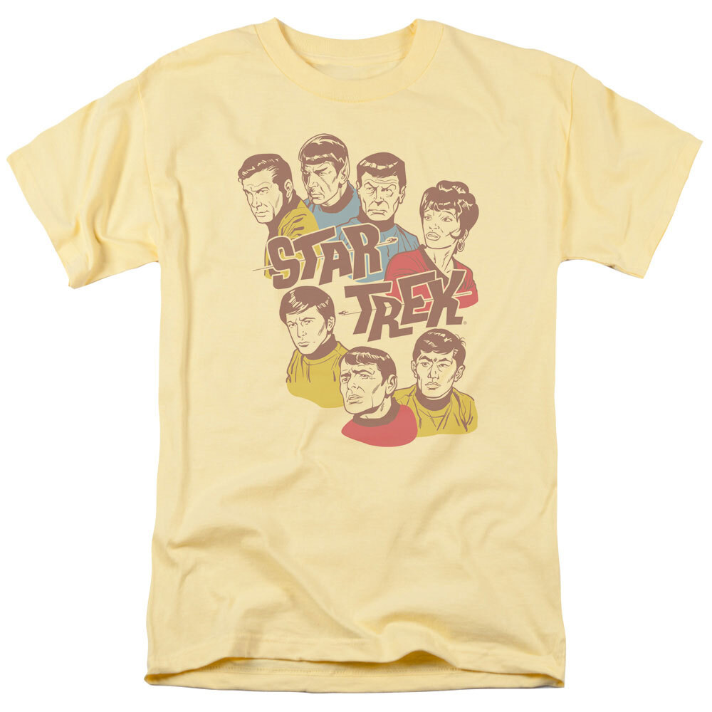 Star Trek Retro Illustrated Crew Men’s T-Shirt S-3XL Officially Licensed Tee