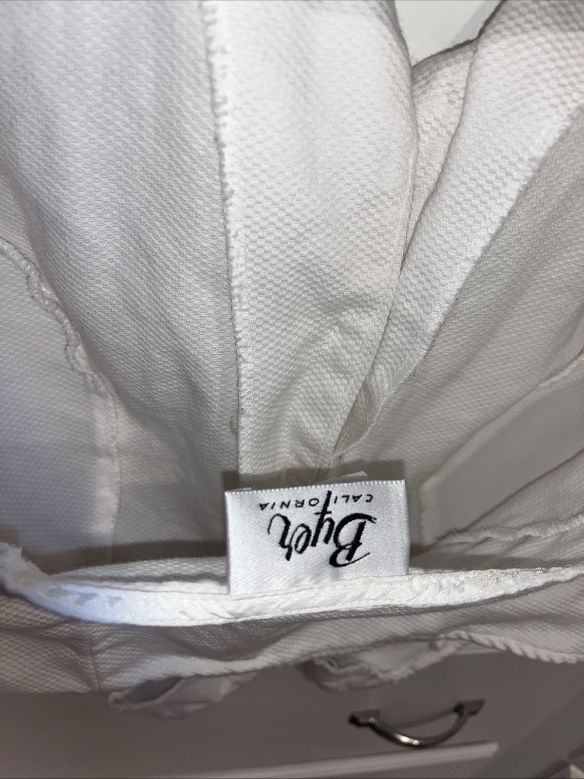 Buyer California Women’s White Waffle Texture Halter Top Size 9 Made In USA