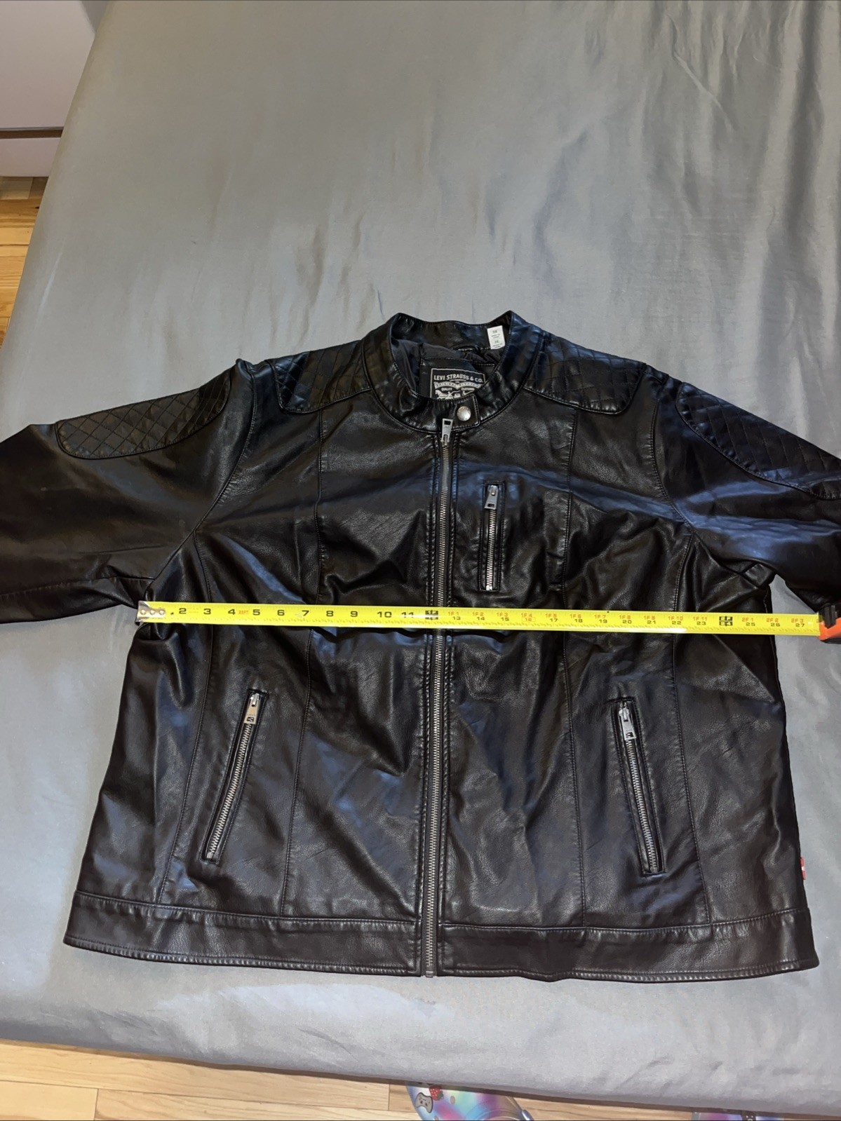 New Levi’s Black Faux Leather Womens Jacket 3X; 2022 Motocross Racer Style