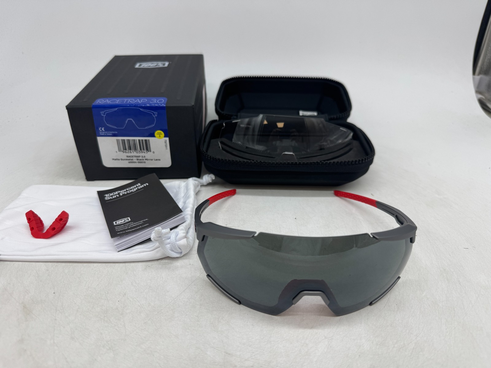 100% Racetrap 3.0 Performance HD Sunglasses Sport HiPER Black Mirror Lens UV400
