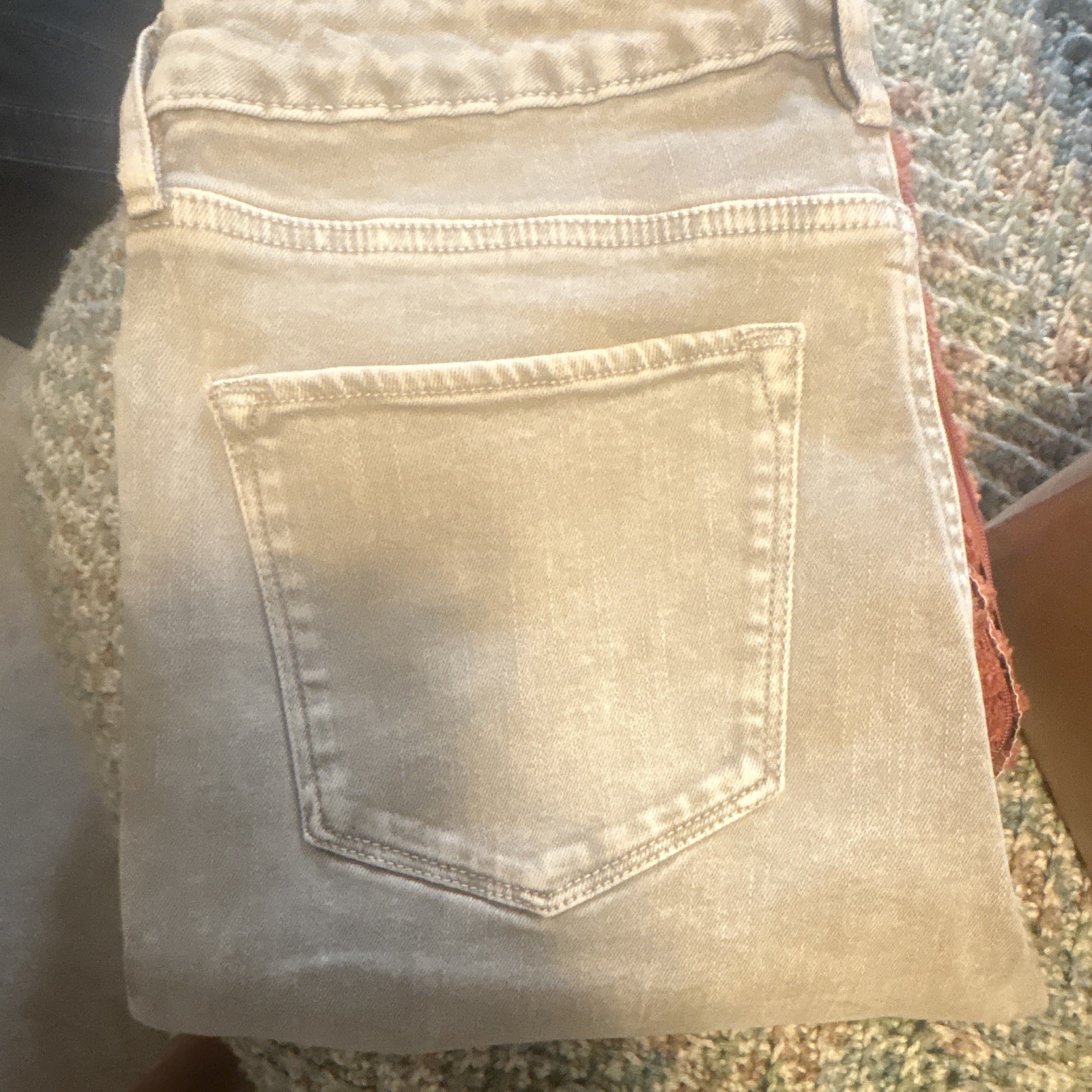 Dear John Women’s Beige Light Wash Skinny Jeans 5-Pocket Mid Rise Button