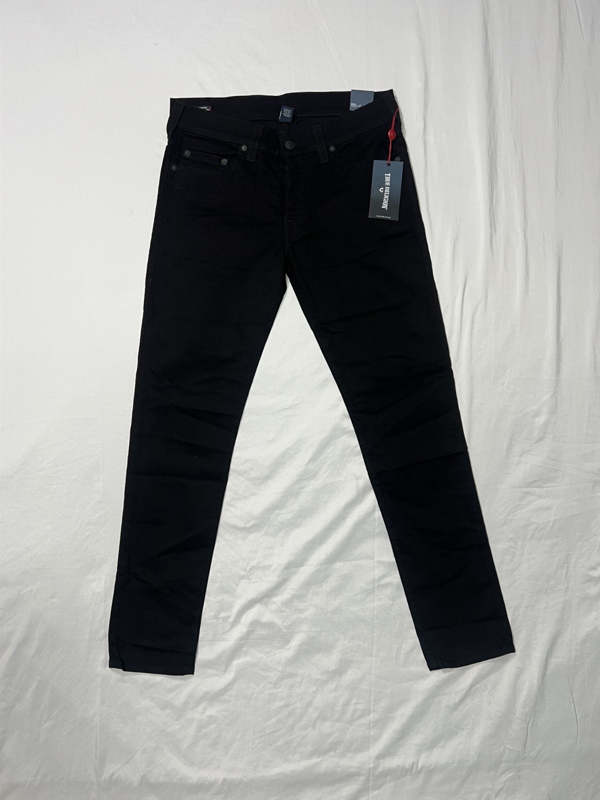 Black True Religion “Rocco” Relaxed Skinny Jeans Men’s Size 36×33