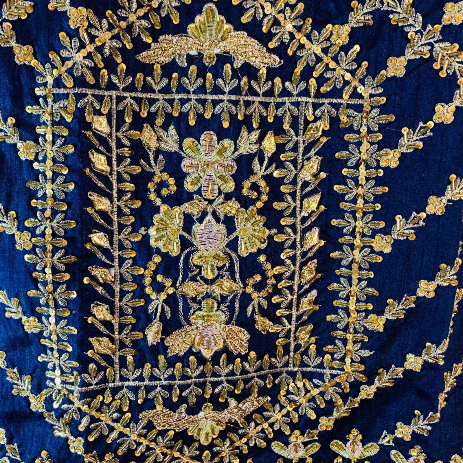 Nazila Couture size Small Embroidered Navy Blue Kurta & Salwar Set NWOT