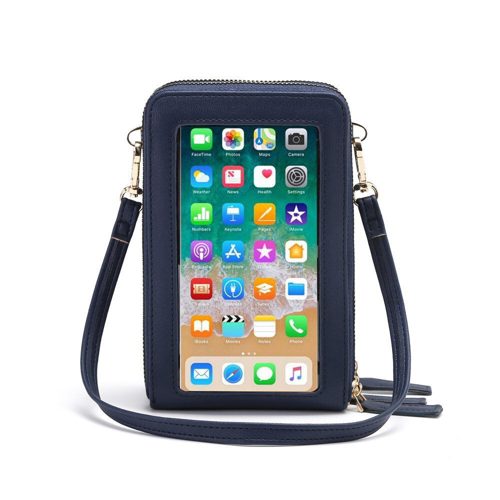 Touch Screen Cell Phone Purse Crossbody Women Leather Wallet Pouch Shoulder Bag