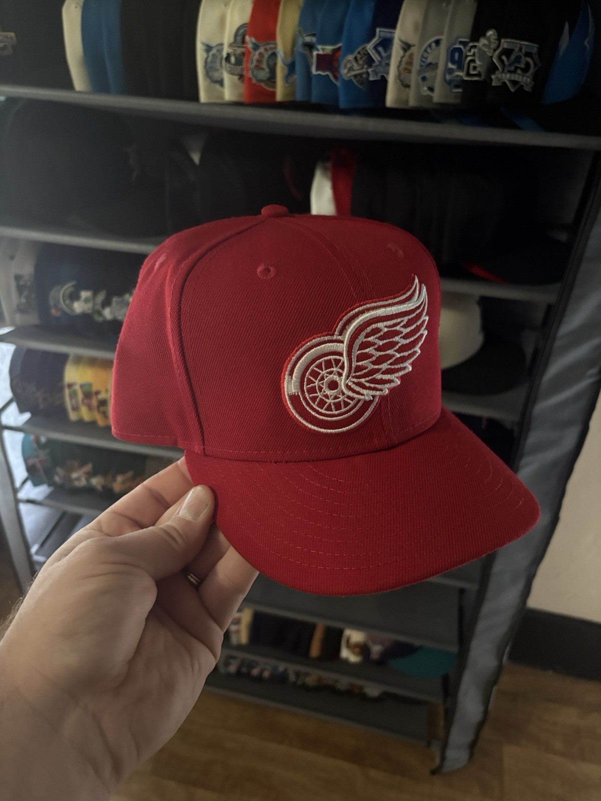New Era 59fifty, 7 3/4, NHL, Detroit Red Wings, Basic, Plain Jane