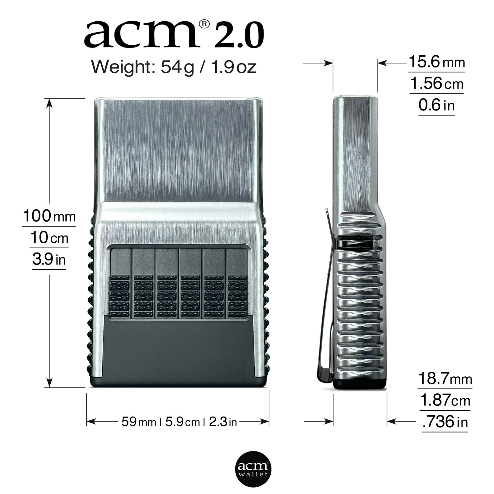 ACM Wallet 2.0 – Scratch & Scuff – RFID Blocking 6-Card Wallet with Money Clip