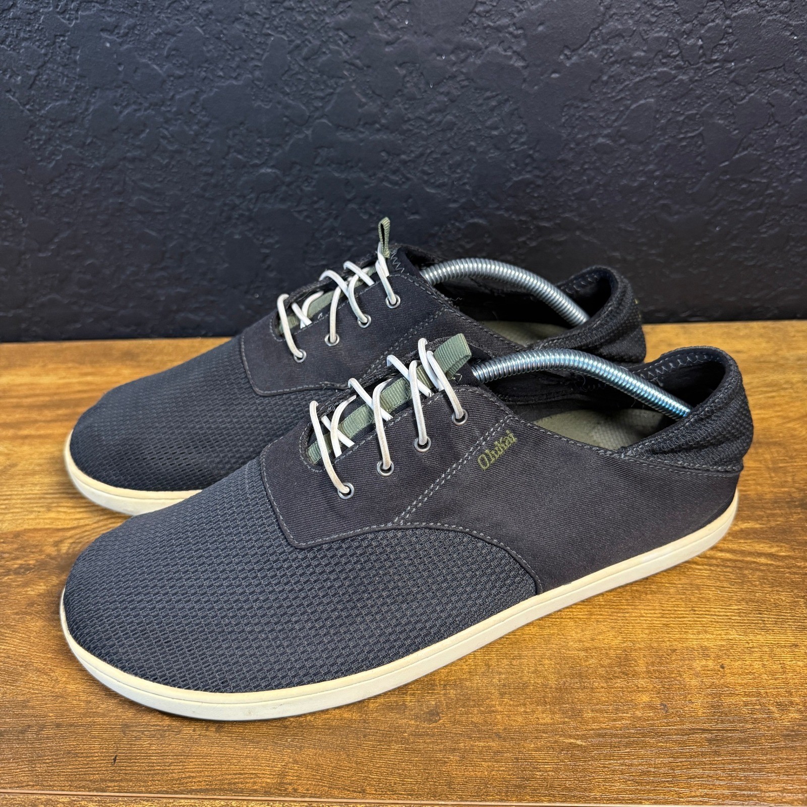 OluKai Nohea Moku 10283-404C Black Textile Mesh Sneakers Mens Size 9