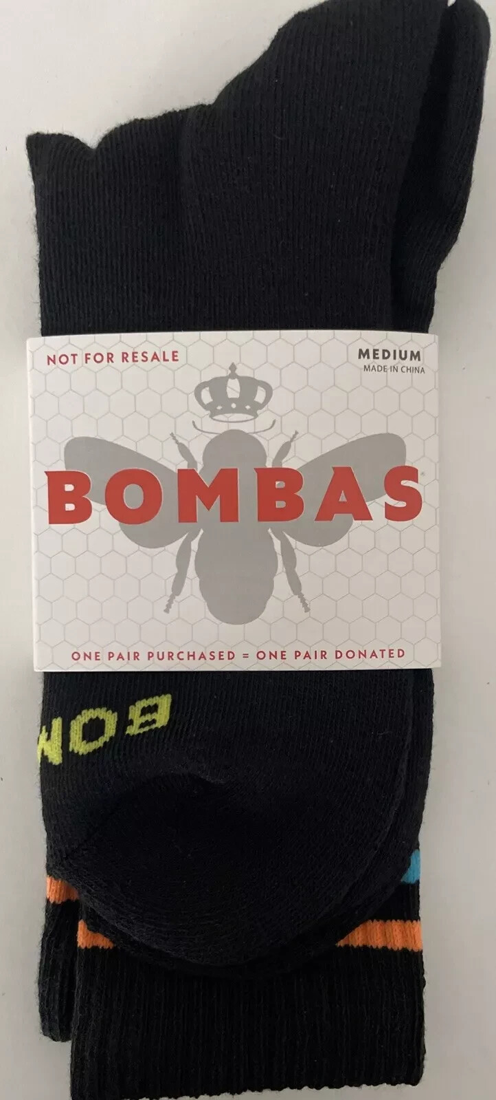 4 Pairs Bombas Calf Crew Long Socks, Unisex Size M, Multicolor, Brand New