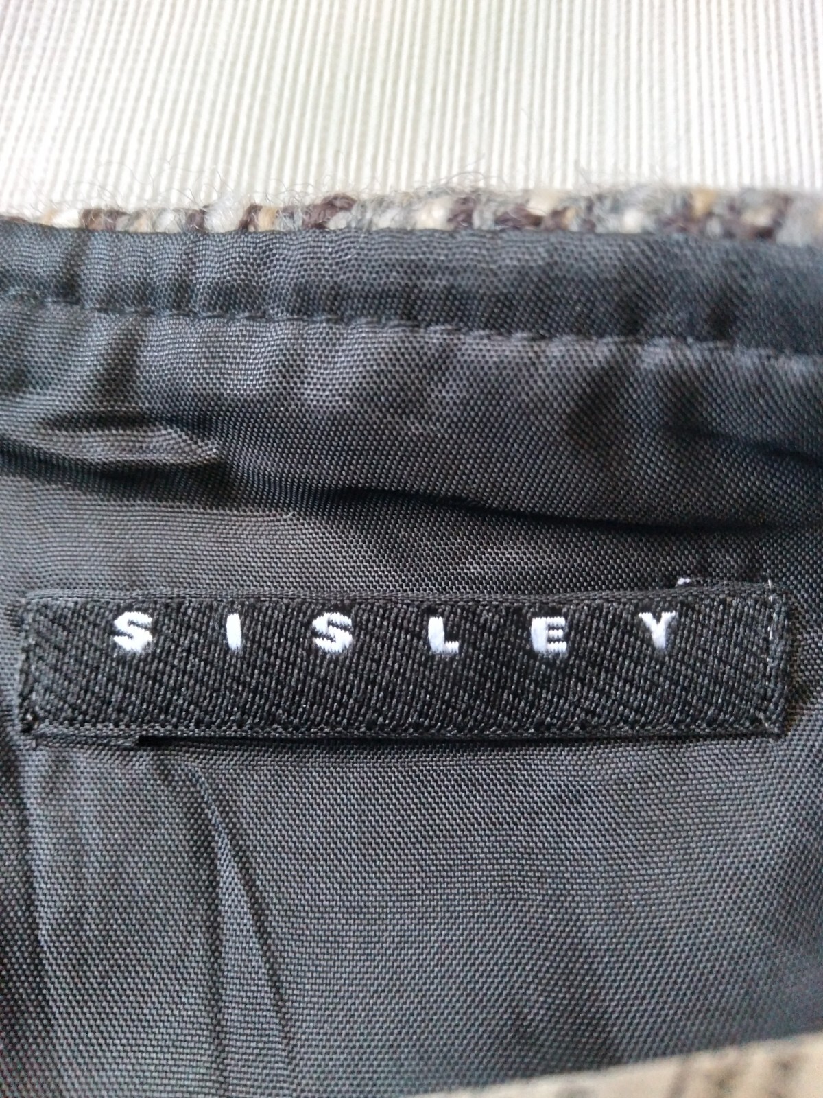 Sisley Gray Fully Lined Tweed Mini Length Wool Blend Skirt Women’s Size 44 US 10