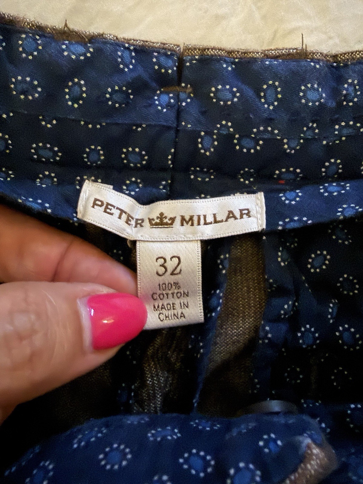 Peter Millar Men’s Brown Corduroy Pants Size 32 5-Pocket