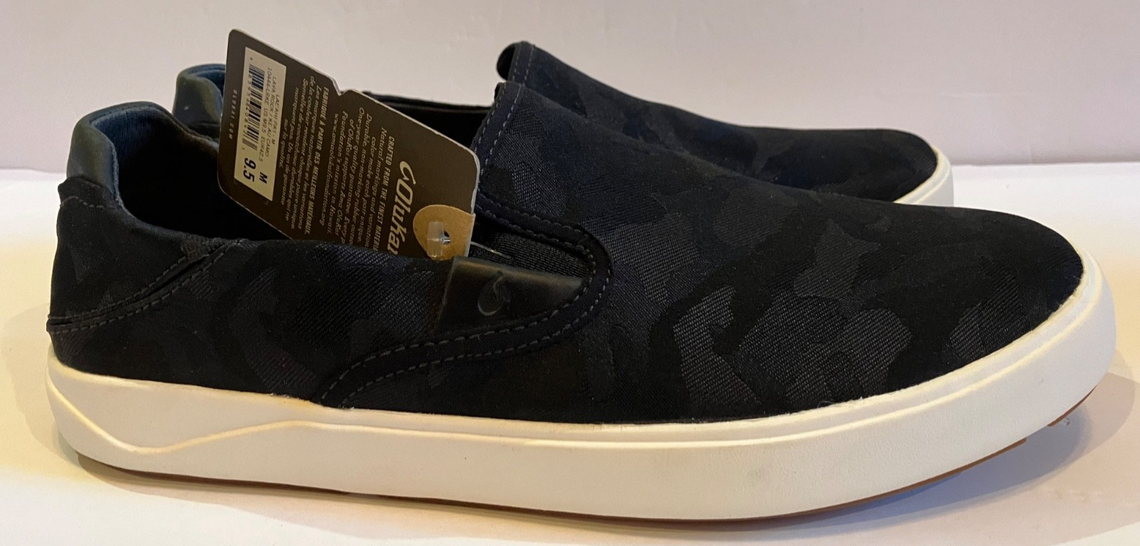 OluKai Lae’Ahi Pa’i Slip On Shoes Lava Rock Black Camo 10444-LRKE Men’s 9.5 NWT