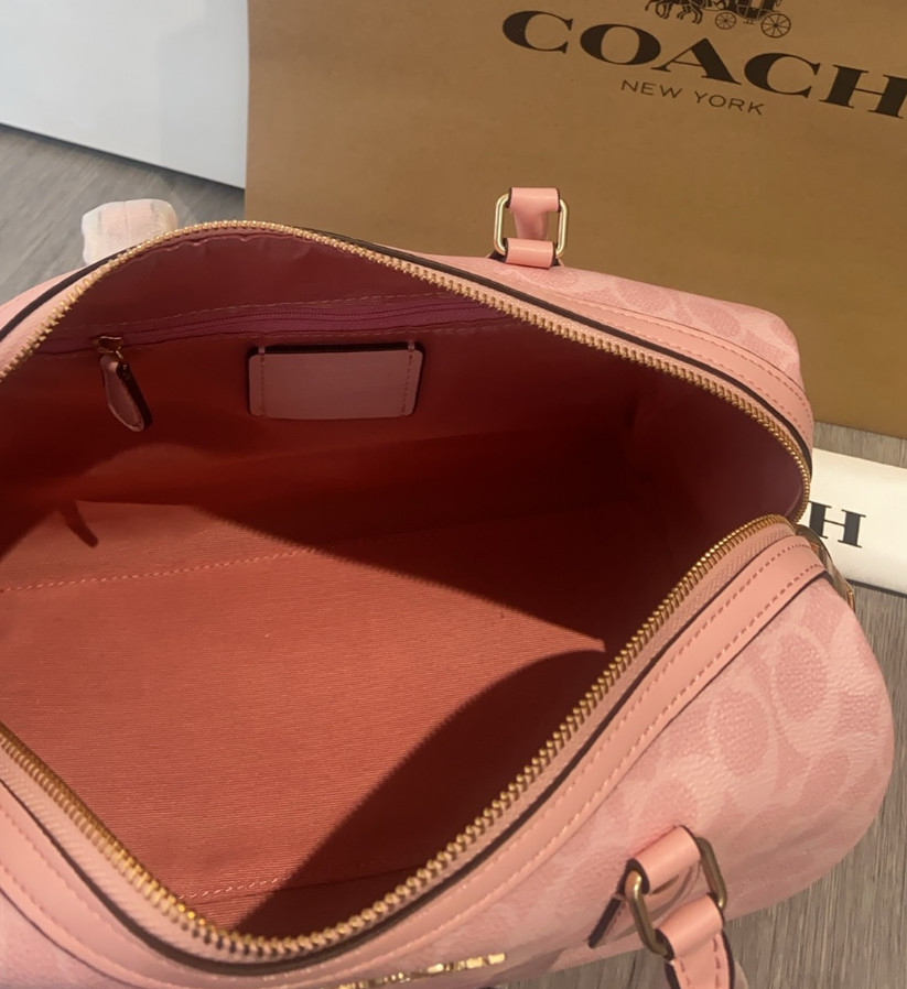 Coach Rowan Large Satchel Bag In Signature Canvas CAO77 /powder pink