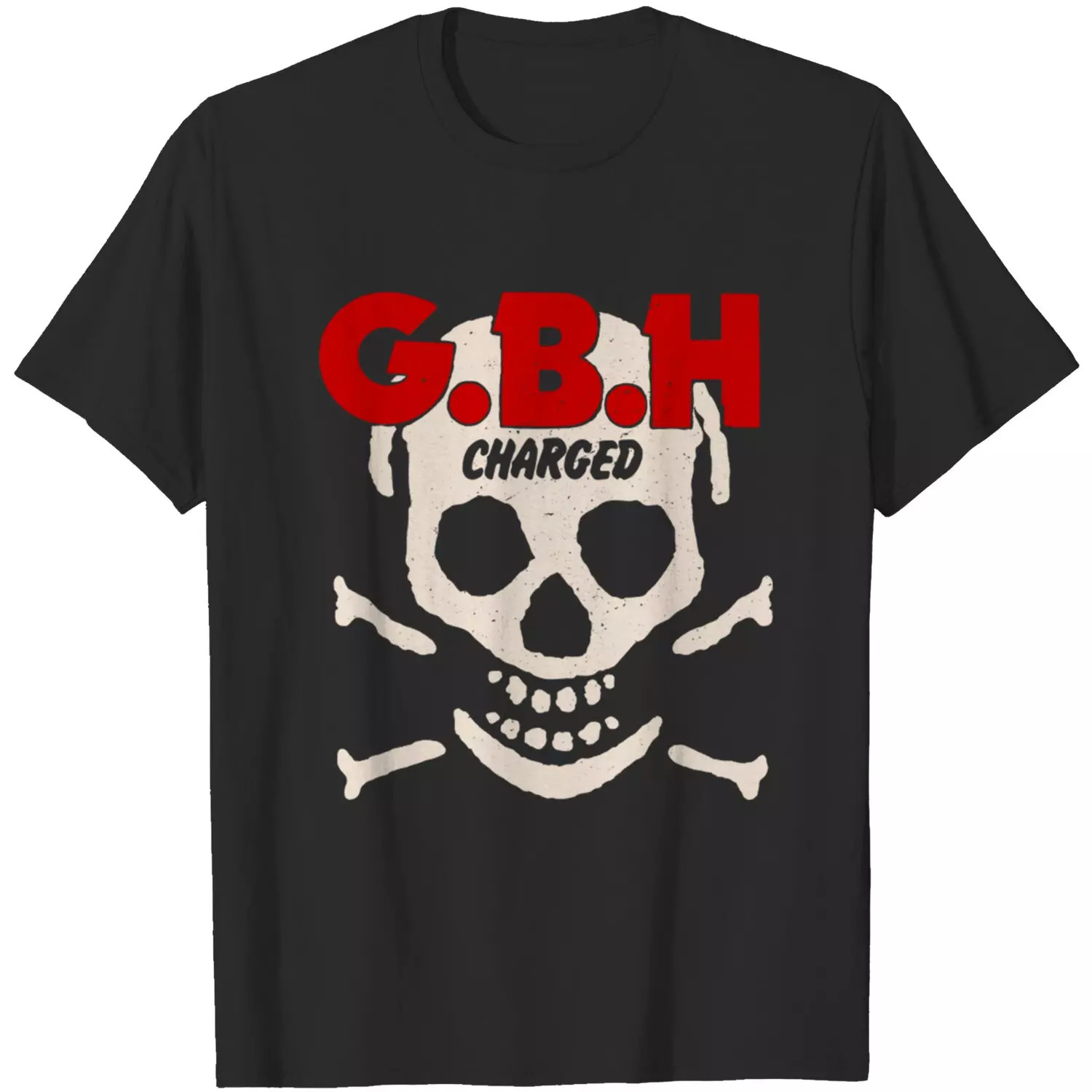 Charged GBH Band Skull Logo Gift For Fan T Shirt Full Size S-5XL