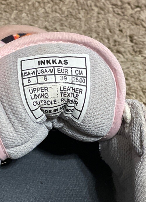 INKKAS Sneakers Women’s US W8/M6 Jogger Running Shoes Pink Lace-up