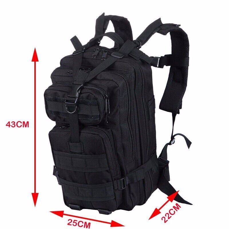 Military Tactical Army Backpack Rucksack Camping Hiking Trekking Outdoor Bag 30L