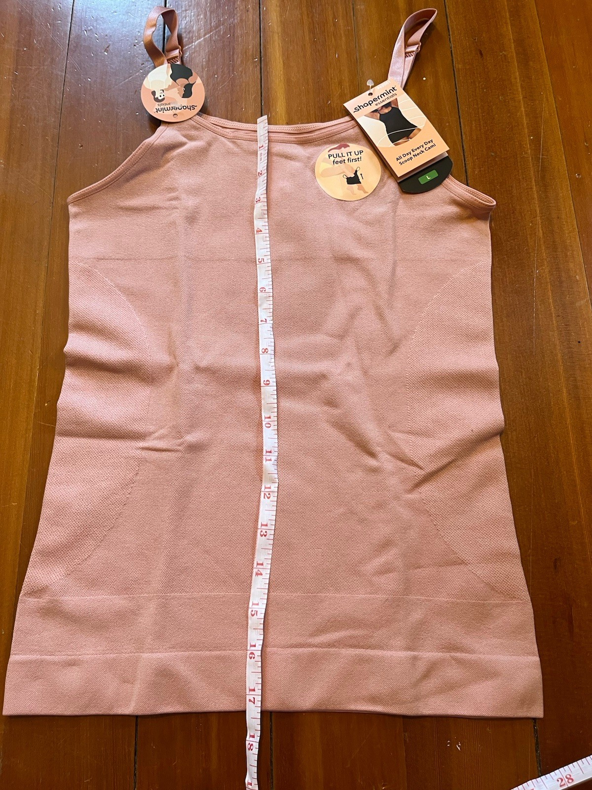 Shapermint Essentials Shape Wear Cami Adjustable Straps Pink Size L