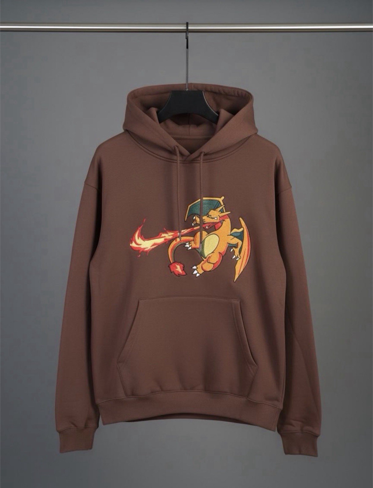 Charizard Embroidered Hoodie Custom Color & Size Made to Order Pokémon Inspired