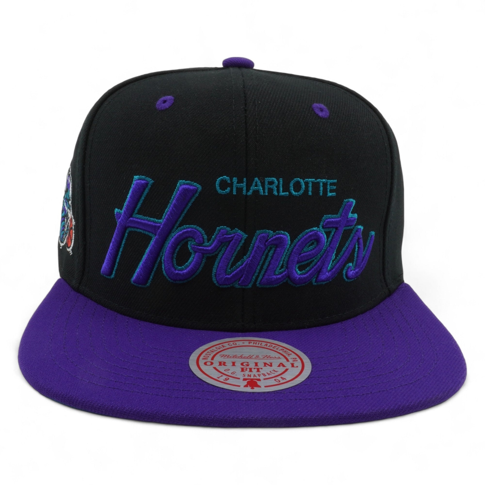 Mens MITCHELL & NESS NBA SCRIPT POP SNAPBACK HORNETS