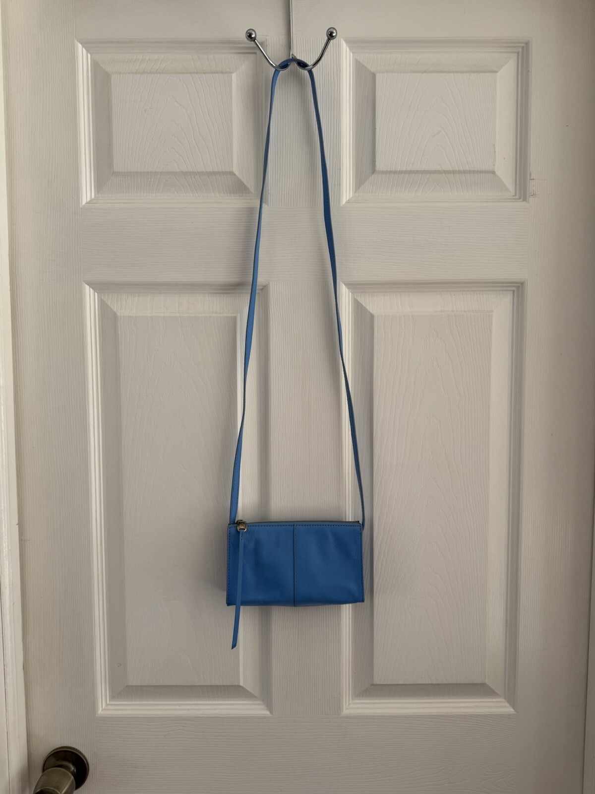 HOBO Jewel Small Leather Crossbody Bag in Tranquil Blue CLEAN