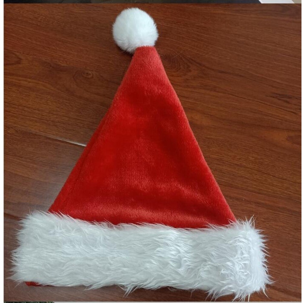 Christmas Santa Claus Cap Adult Christmas Holiday Hat Thickened Santa Claus Hat