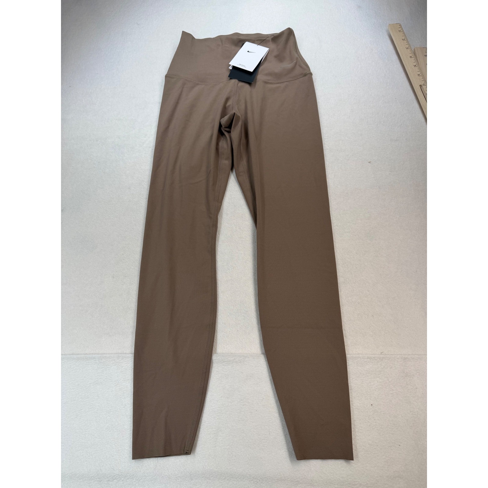 Nike Zenvy Gentle Support High Waisted 7/8 Leggings Brown DQ6015-233 Womens XS