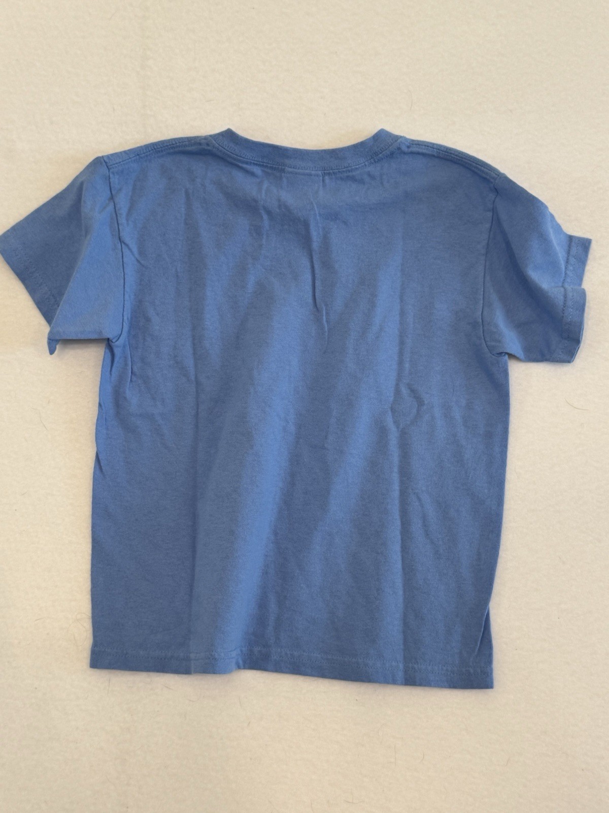 Blue Gildan YOUTH Heavy Cotton Plain Crew Neck Short Sleeves T-Shirt. Size Small