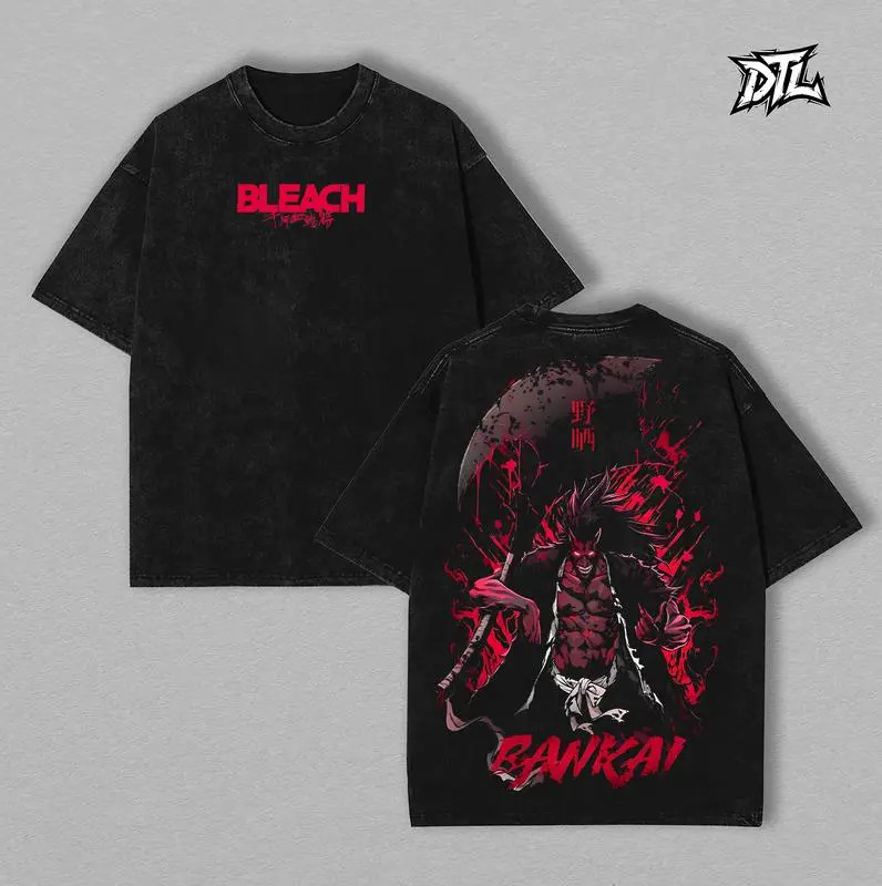 Kenpachi Zaraki Vintage Anime Graphic T-Shirt Retro Streetwear Tee