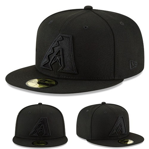 New Era Arizona Diamondbacks Black on Black Youth Fitted Hat MLB Basic Kids Cap