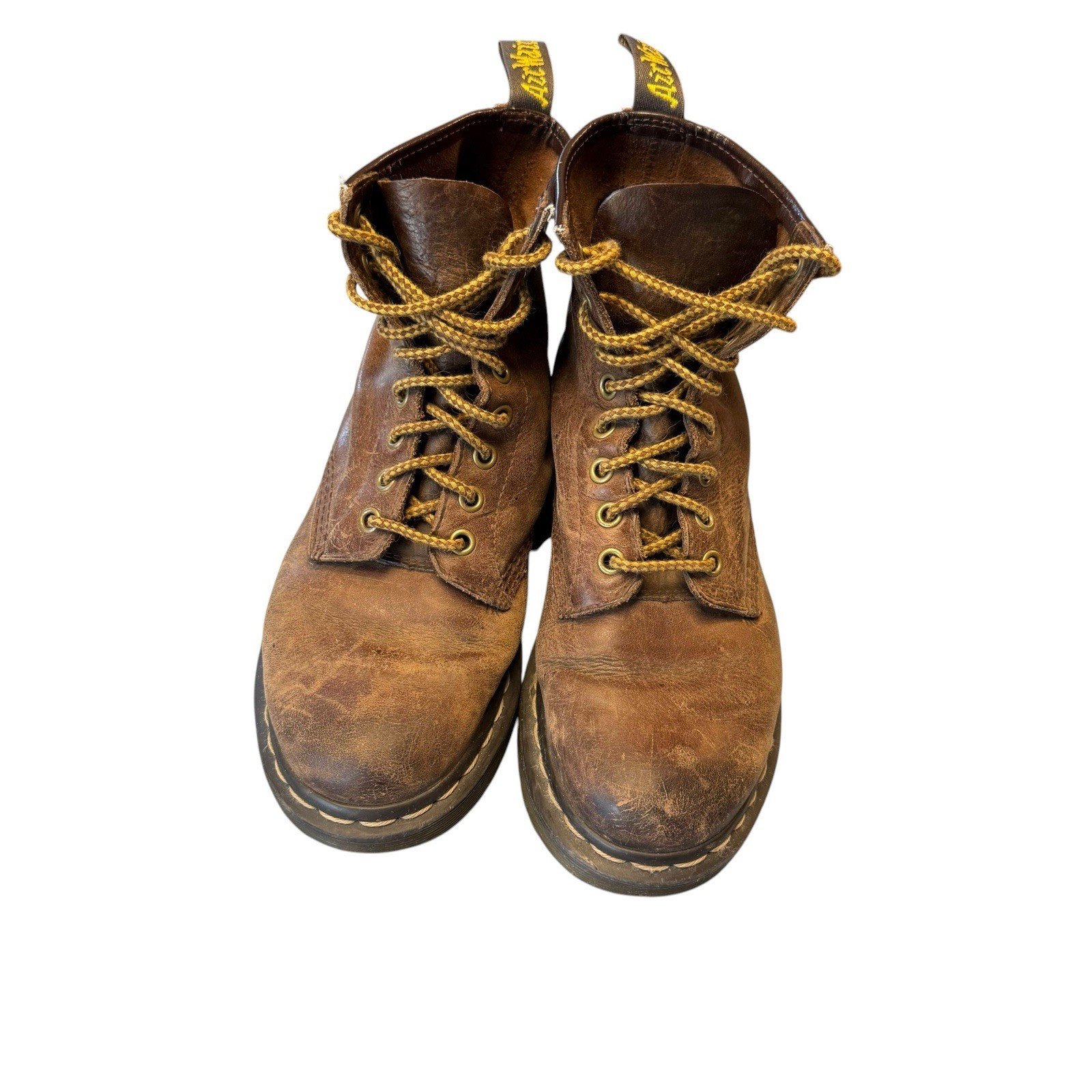Dr Martens Womens Distressed Brown Leather Boots Size 7? (SEE DESCRIPTION)