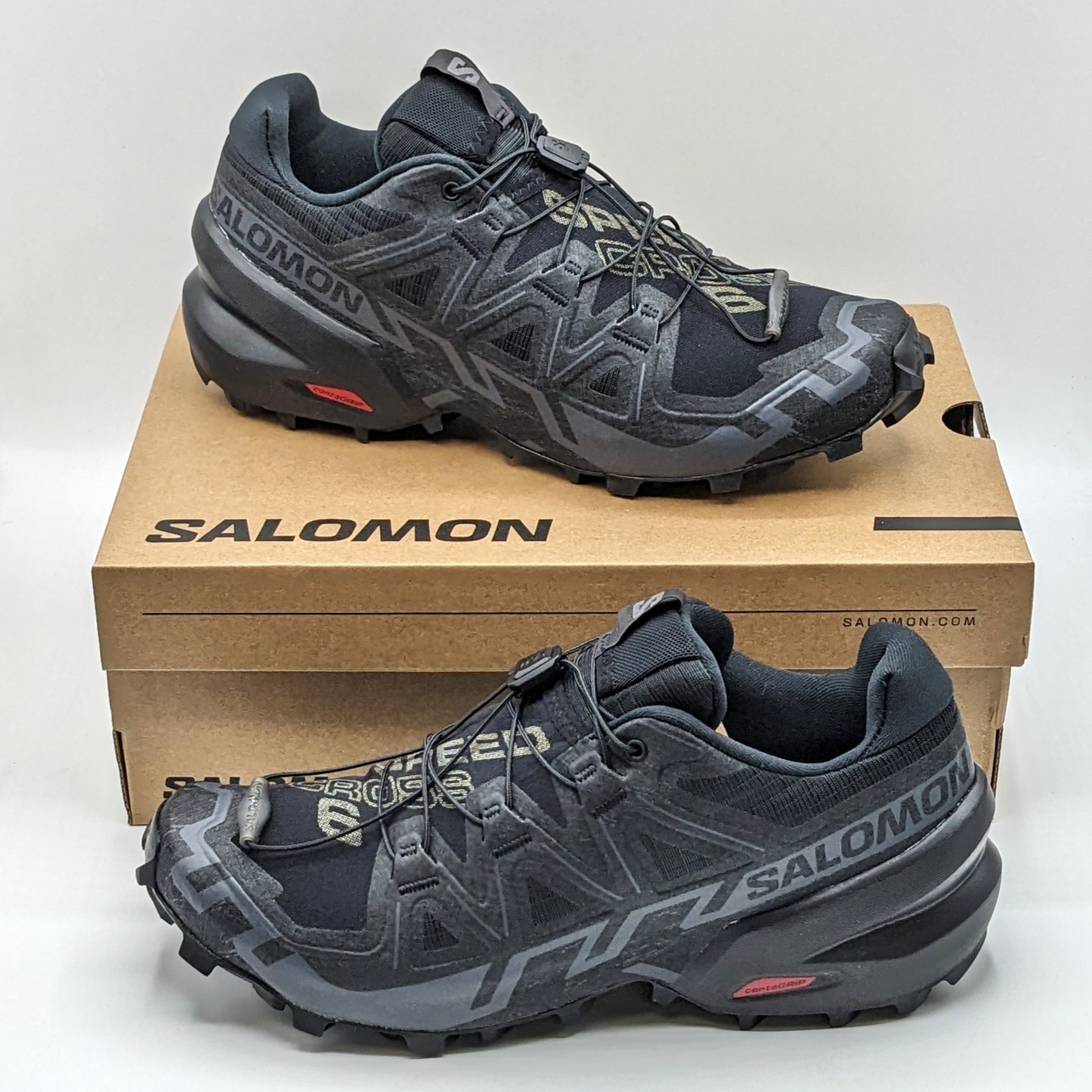 Salomon “Speedcross 6” Women’s Moderate Terrain Running Shoe (Black/Phantom) 8.5