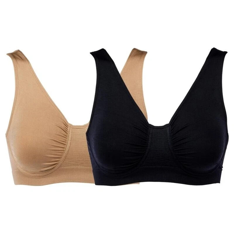 Rhonda Shear 2-pack Ahh Seamless Underwire Bra, Rhonda Shear Ahh Bra, XS, S
